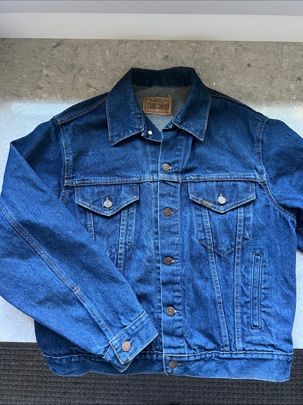 Vintage Sears Genuine Roebucks Denim Jacket Men’s 44 Regular Made in USA 70s